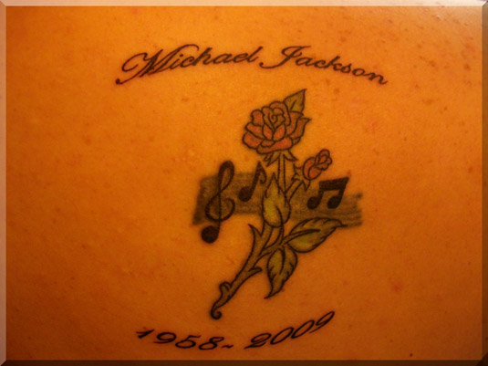Michael Jackson Tattoo - Rose and Music