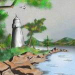 Rocky Shore Drawing | Sketching and Painting a Rocky Shore