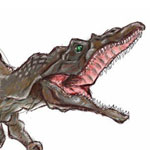 Drawing of a Dinosaur in Photoshop by Evan