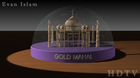 Wireframe Taj Mahal done in 3D Max