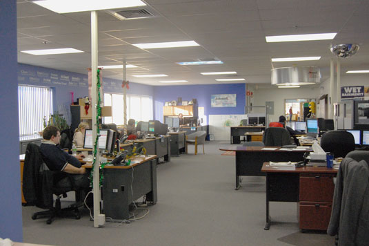 Web department from the back