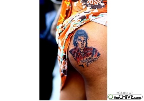 Michael Jackson Tattoo on Ass