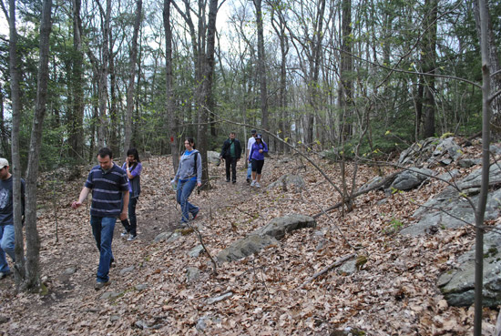 Hiking at Southford Falls