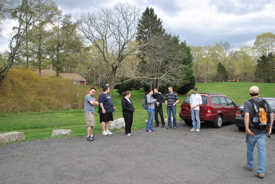 Getting ready for the hike at Southford Falls