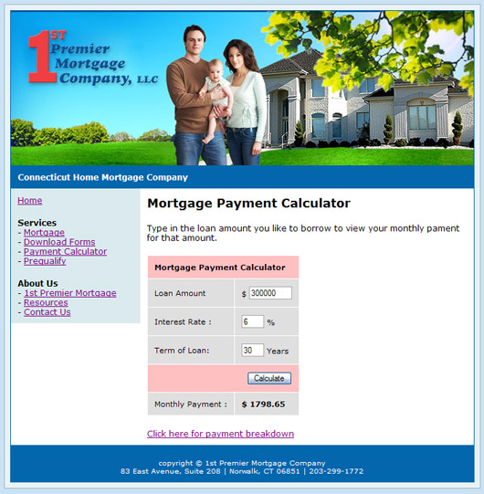 1st Premier Mortgage Company Website
