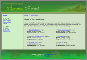 Farzana Kanak's Home Page Farzana Kanak