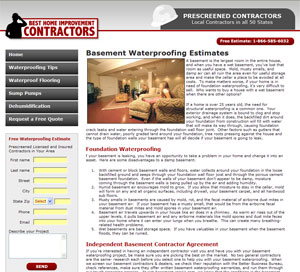 Wet Basement Repair Site