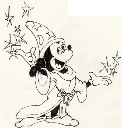 Mickey Mouse Drawing by Evan Islam