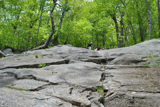 Rock climbing at Mt. Monadnock