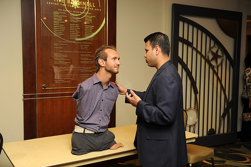 Evan Talking to Nick Vujicic