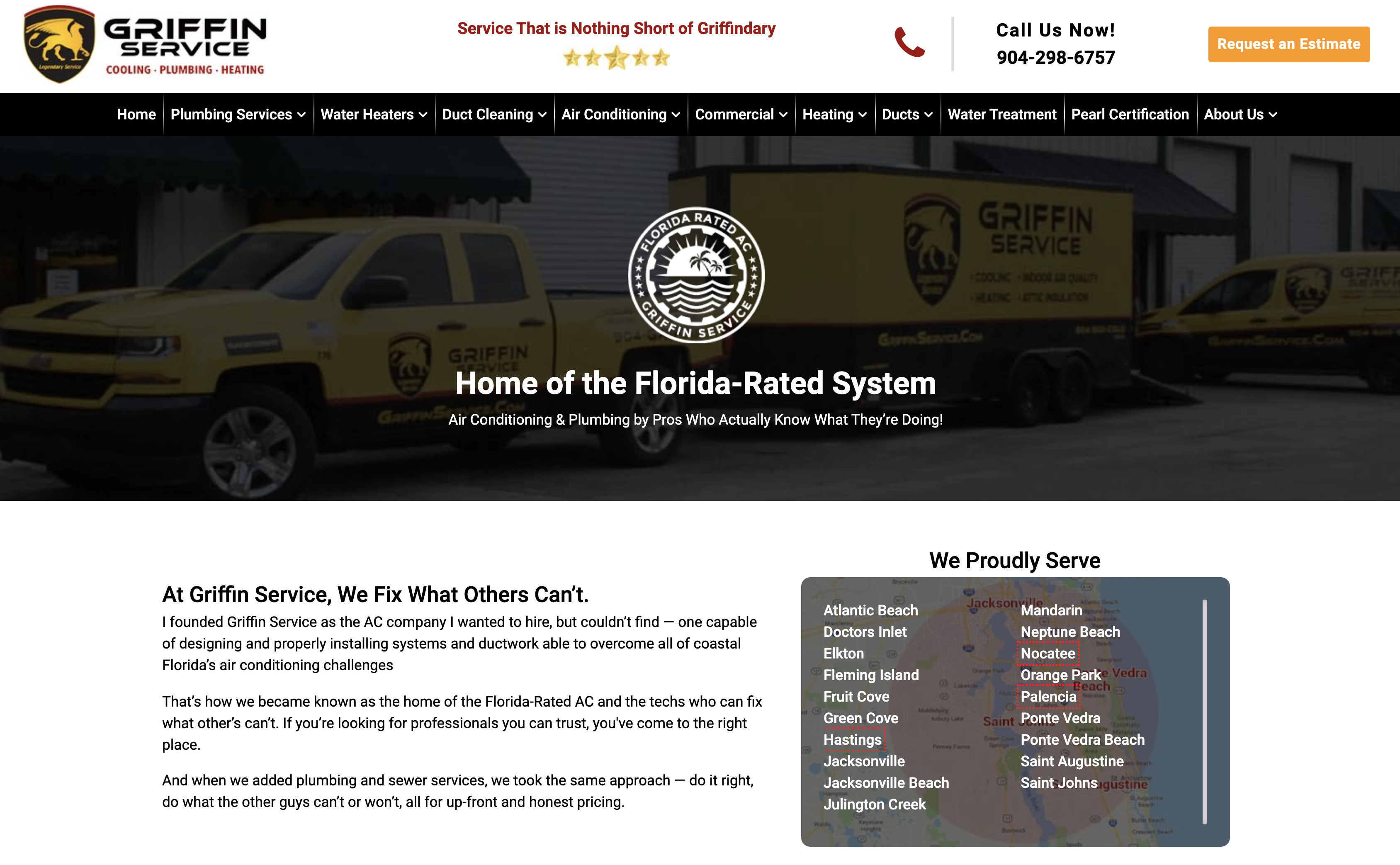 Griffin Service Website Screenshot