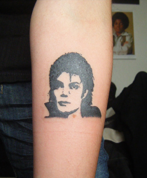 Michael Jackson silhouet Tattoo