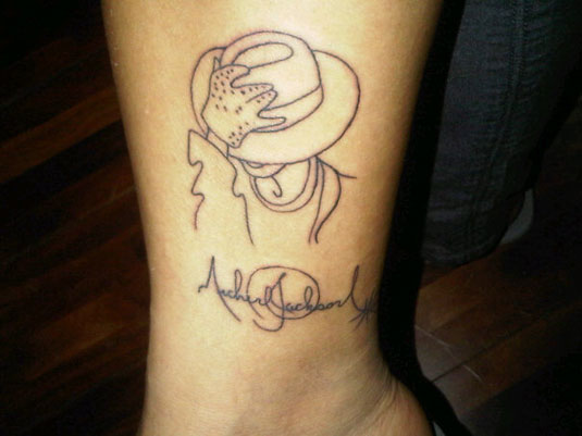 Michael Jackson Line Drawing Art Tattoo