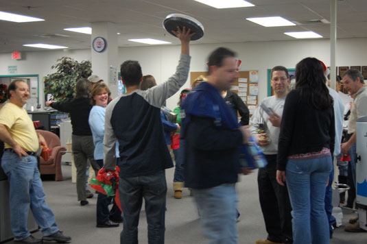 Secret Santa event at Basement Systems